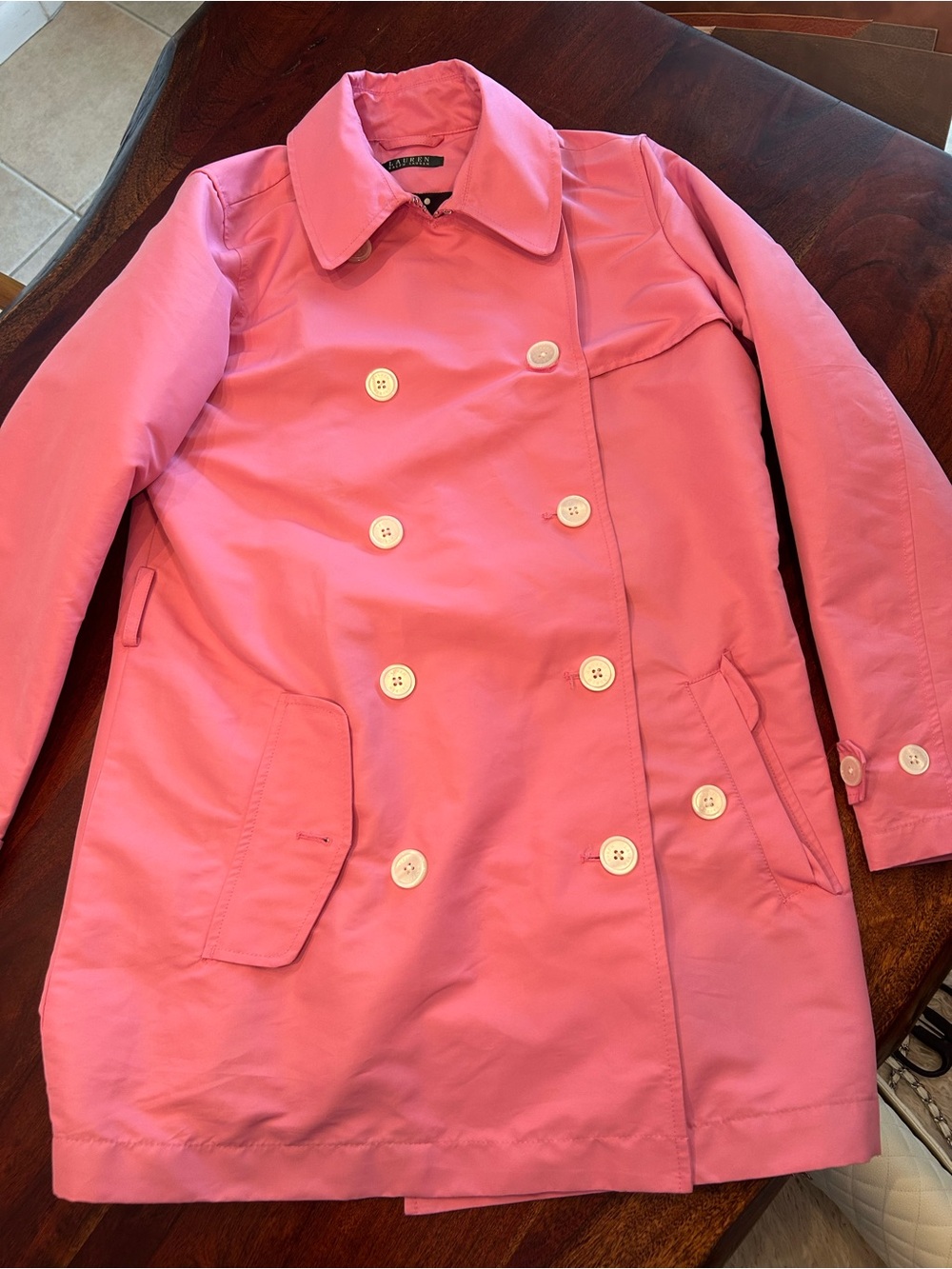 Lauren Ralph Lauren Pink Trench Coat